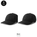 Dad Caps 2 Pack - Cotton, One Size - Black