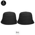 Bucket Hats 2 Pack - Cotton, One Size - Black