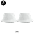 Bucket Hats 2 Pack - 100% recycled polyester, One Size - White