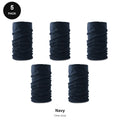 Neck Warmers 5 Pack - 100% recycled polyester, One Size - Navy