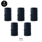 Neck Warmers 5 Pack - 100% recycled polyester, One Size - Navy