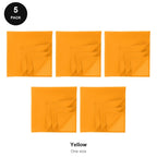 Bandanas 5 Pack - 100% recycled polyester, One Size - Yellow