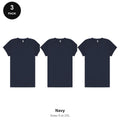 Ladies Gym Tech T-Shirts 3 Pack - 100% polyester 140gsm, Sizes S-2XL, Gym & Sports - Navy