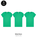 Ladies Gym Tech T-Shirts 3 Pack - 100% polyester 140gsm, Sizes S-2XL, Gym & Sports - Kelly Green