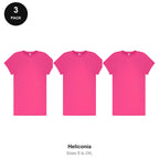 Ladies Gym Tech T-Shirts 3 Pack - 100% polyester 140gsm, Sizes S-2XL, Gym & Sports - Heliconia