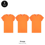 Ladies Gym Tech T-Shirts 3 Pack - 100% polyester 140gsm, Sizes S-2XL, Gym & Sports - Orange
