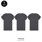 Ladies Gym Tech T-Shirts 3 Pack - 100% polyester 140gsm, Sizes S-2XL, Gym & Sports - Charcoal