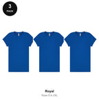 Ladies Gym Tech T-Shirts 3 Pack - 100% polyester 140gsm, Sizes S-2XL, Gym & Sports - Royal