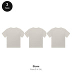 Ladies Cropped Baby Tees 3 Pack - 100% combed cotton 220gsm, Sizes S-2XL - Stone