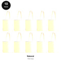 Cotton Shopper Tote Bags 10 Pack - 100% cotton 155gsm, One Size - Natural