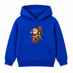 Skateboarding Santa kids Christmas hoodie - Royal Blue