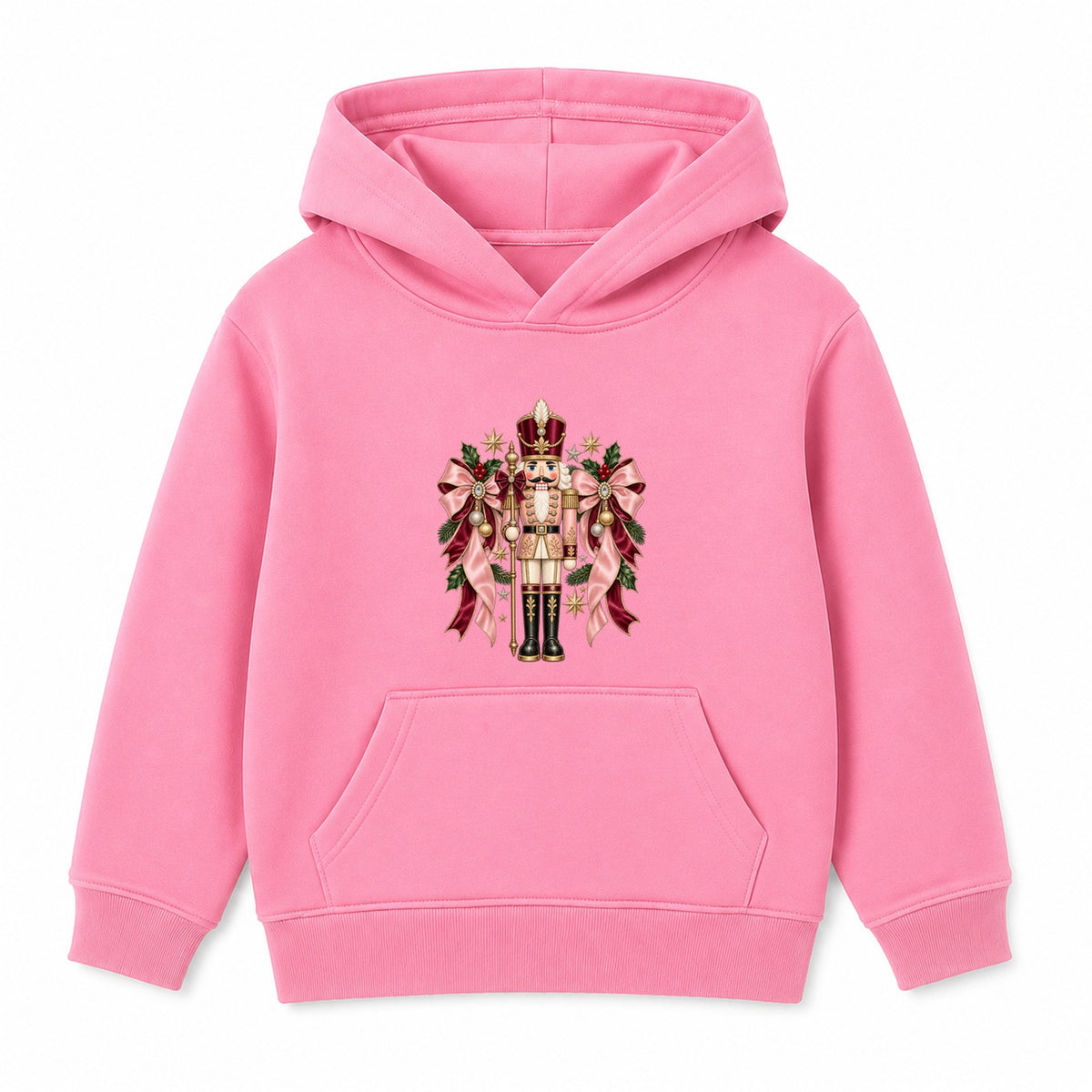 Pink Bow Nutcracker adult Christmas hoodie - Pink