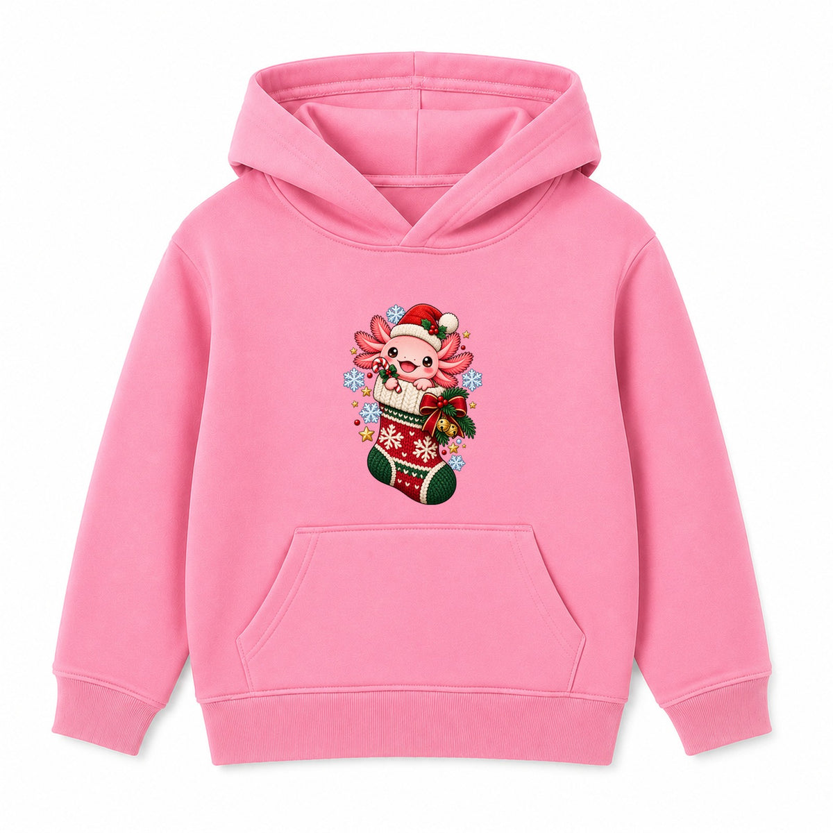Axolotl Stocking kids Christmas hoodie - Pink
