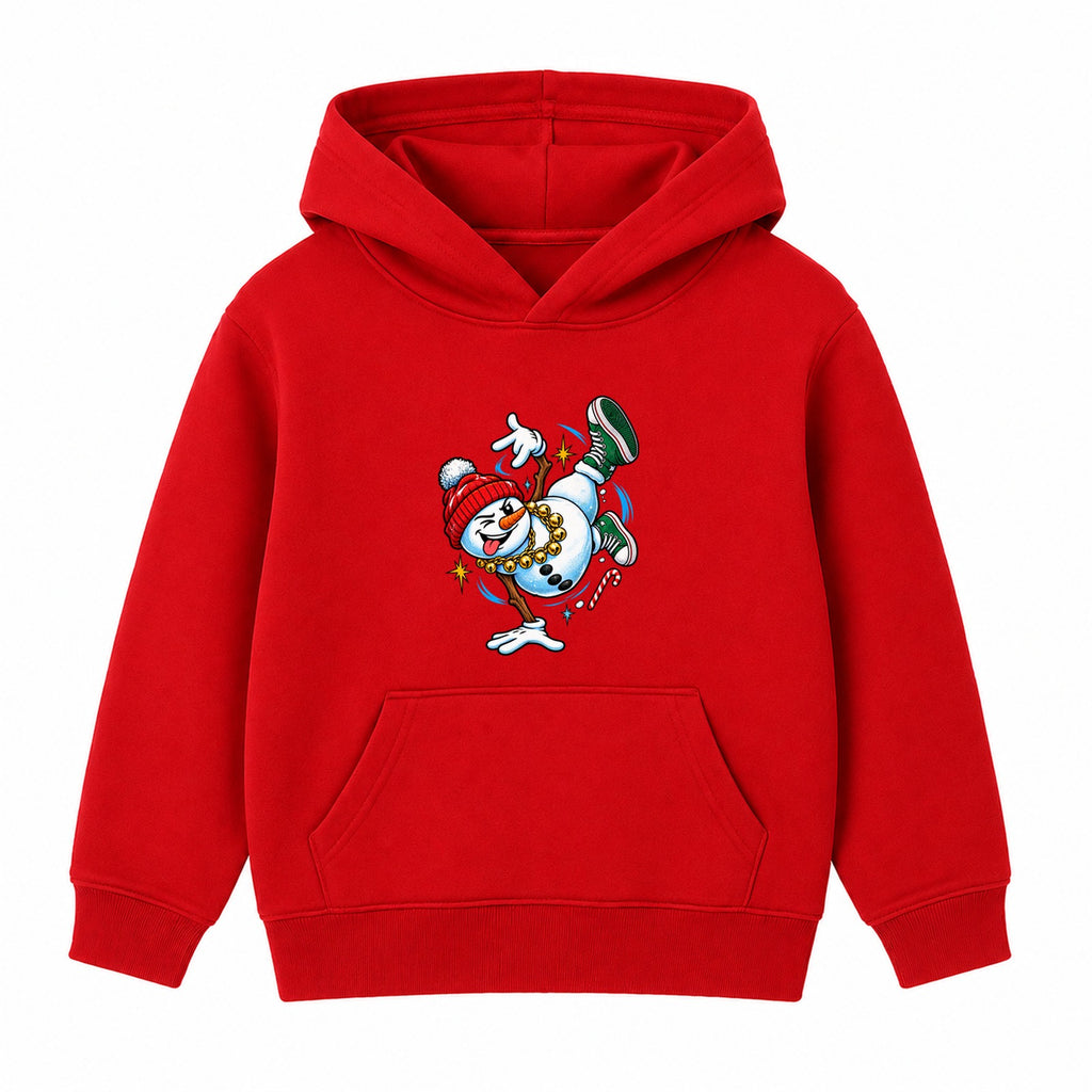 Breakdancing Snowman adult Christmas hoodie - Red