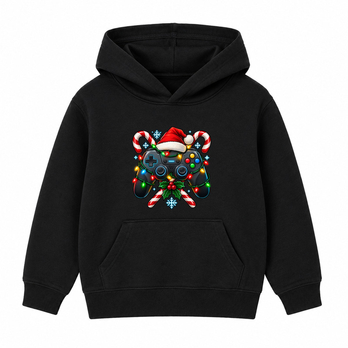 Christmas Game Controller adult Christmas hoodie - Black