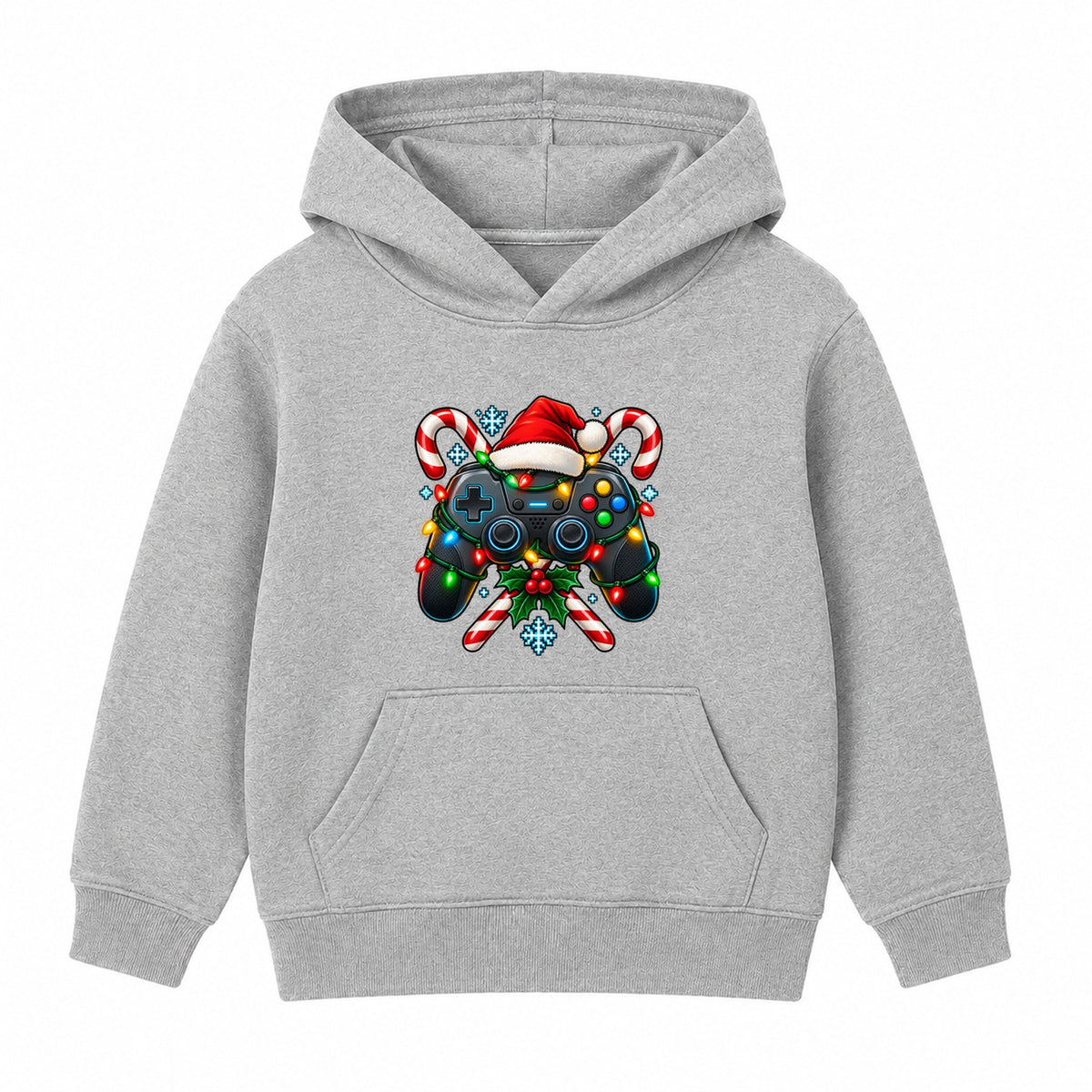 Christmas Game Controller adult Christmas hoodie - Heather Grey