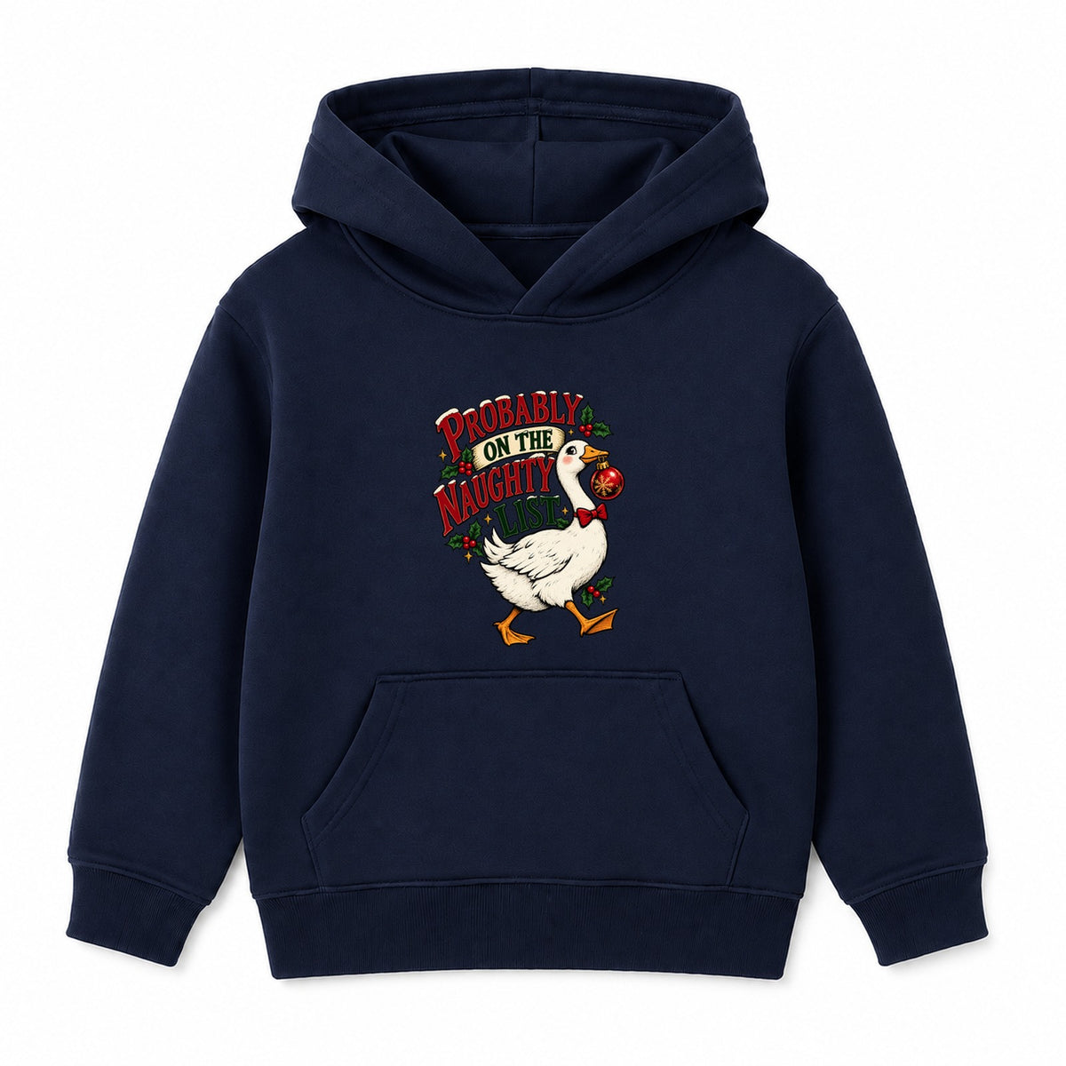 Probably On The Naughty List adult Christmas hoodie - Navy