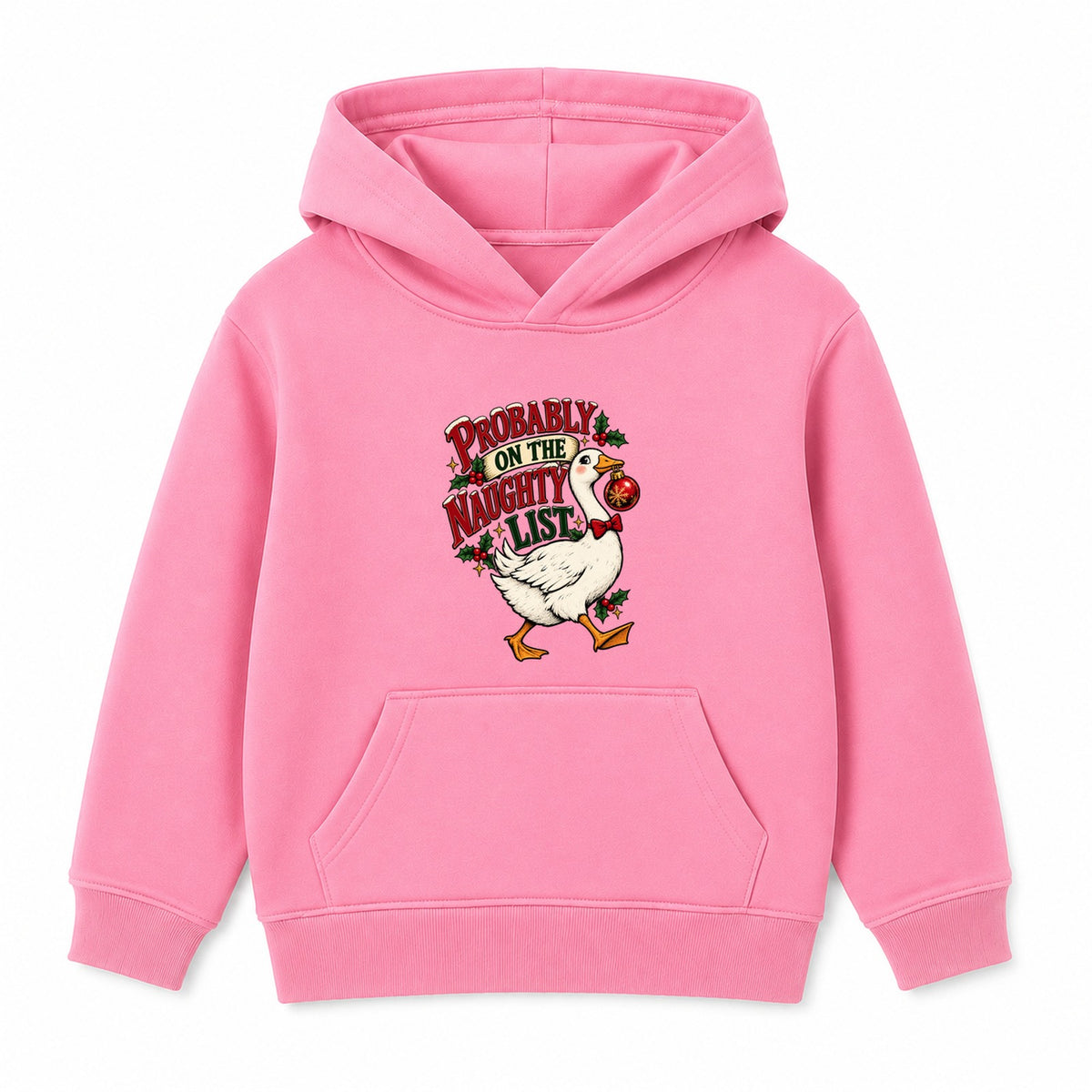 Probably On The Naughty List adult Christmas hoodie - Pink