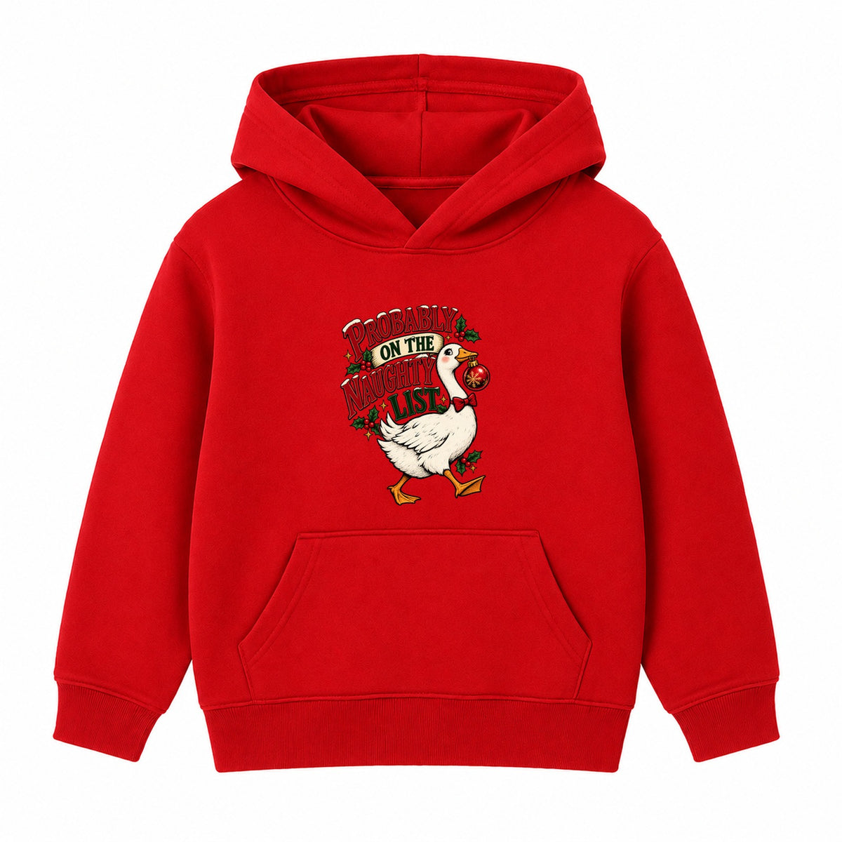 Probably On The Naughty List adult Christmas hoodie - Red