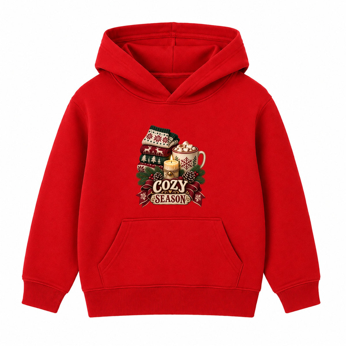 Cozy Season adult Christmas hoodie - Red