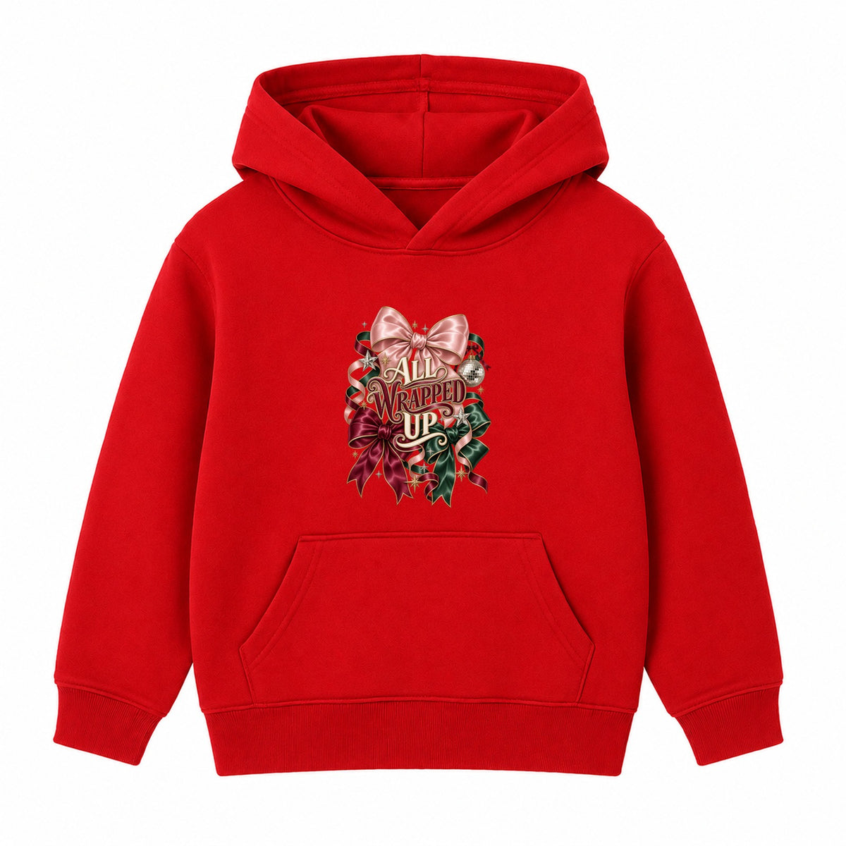 All Wrapped Up adult Christmas hoodie - Red