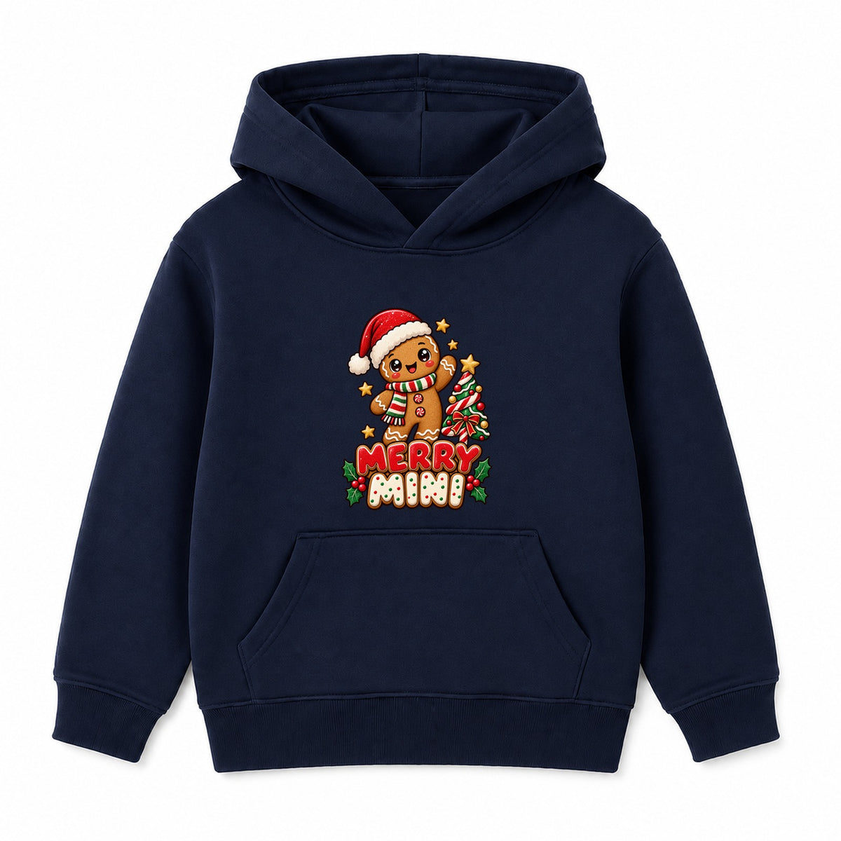 Merry Mini kids Christmas hoodie - Navy