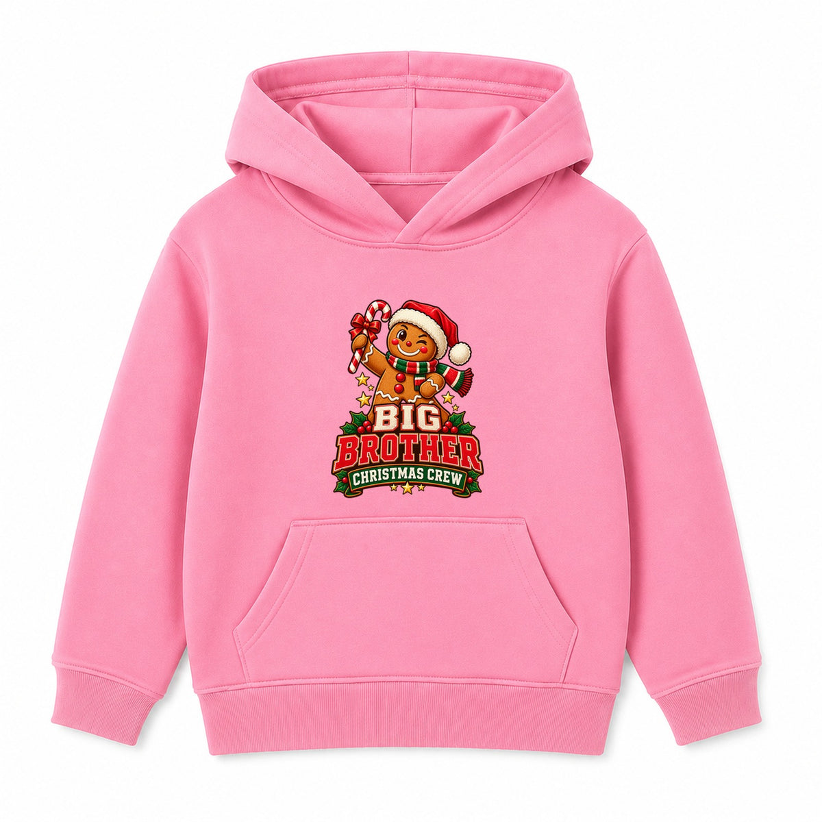 Big Brother Christmas Crew kids Christmas hoodie - Pink