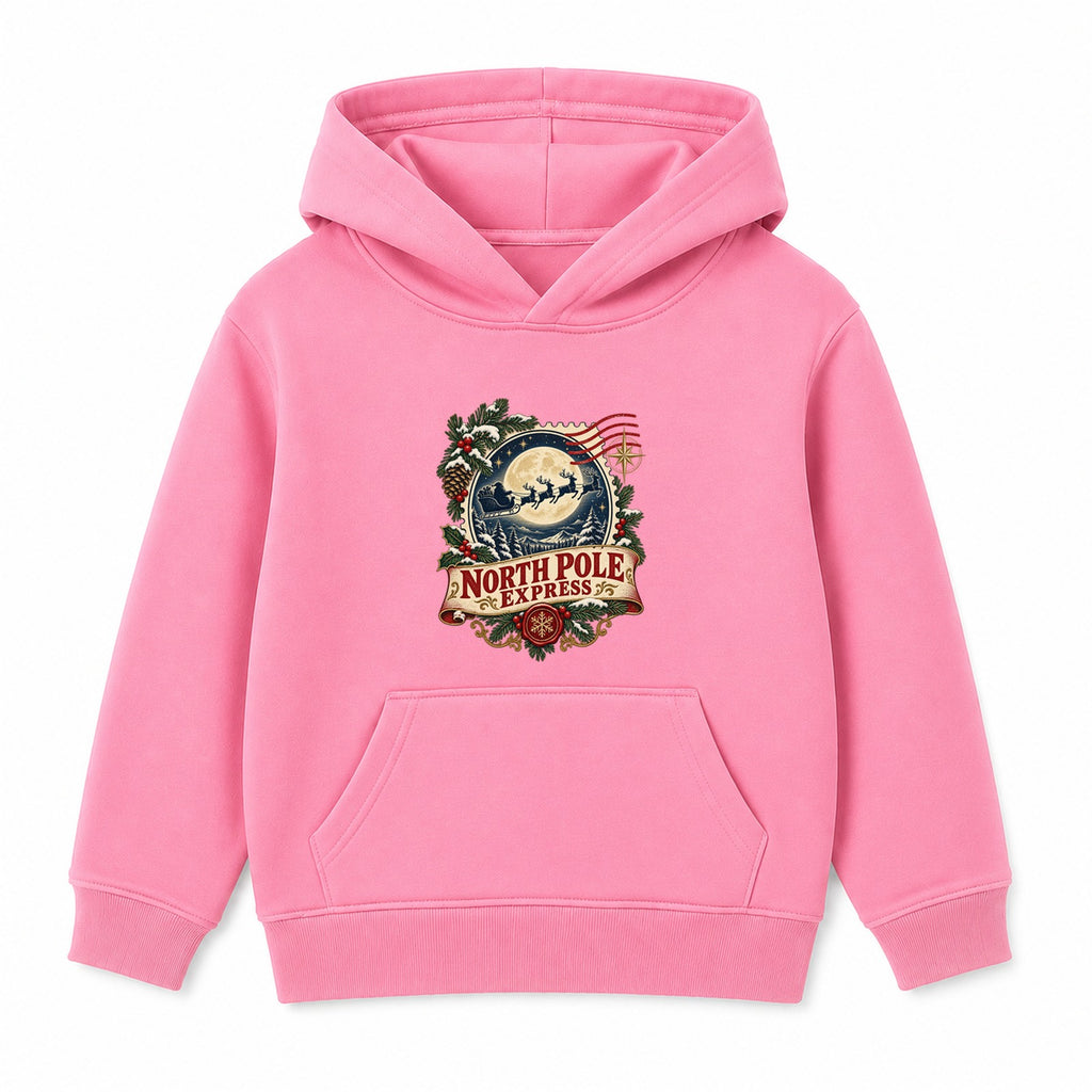 North Pole Express adult Christmas hoodie - Pink