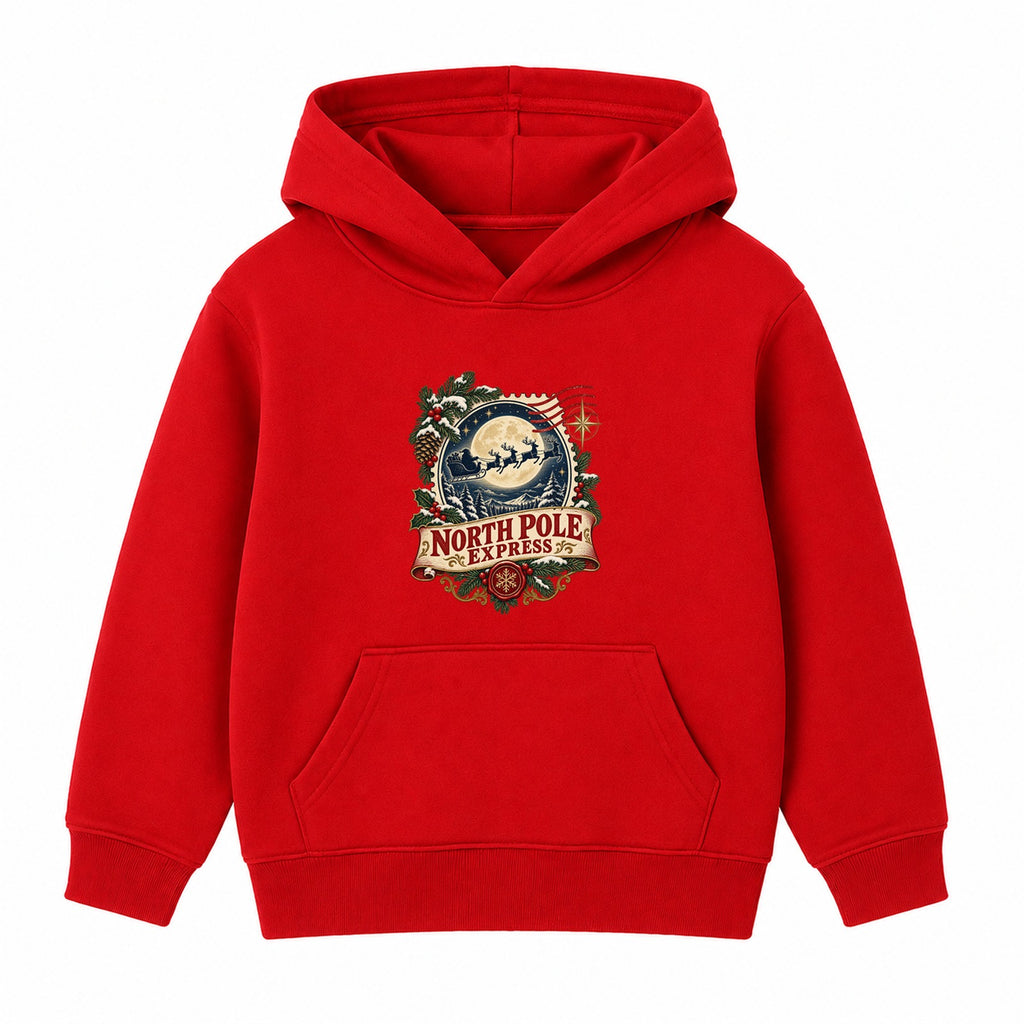 North Pole Express adult Christmas hoodie - Red