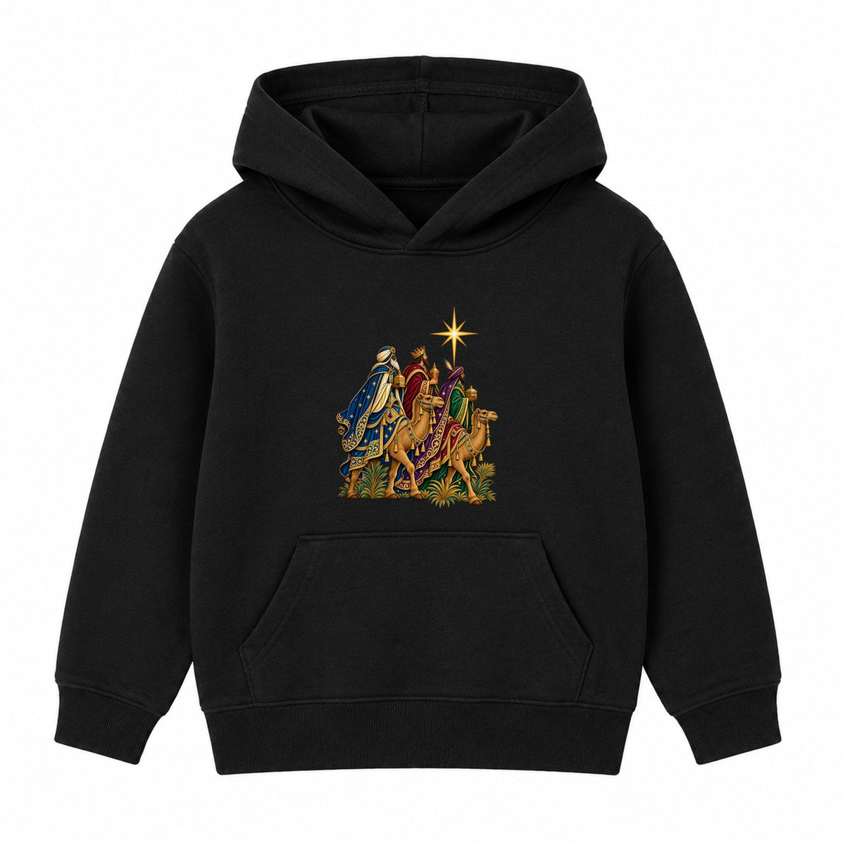 Three Wise Men adult Christmas hoodie - Black