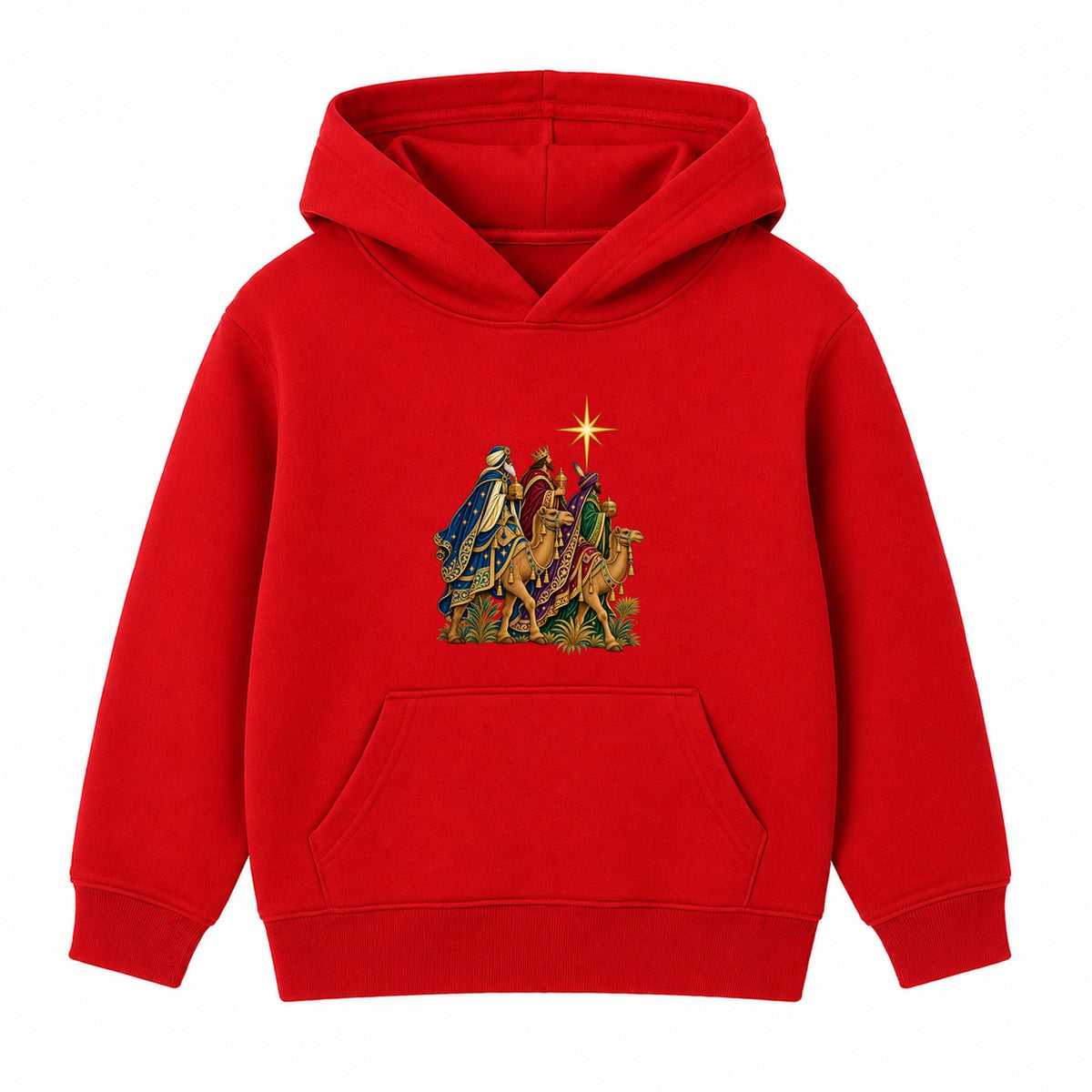 Three Wise Men adult Christmas hoodie - Red