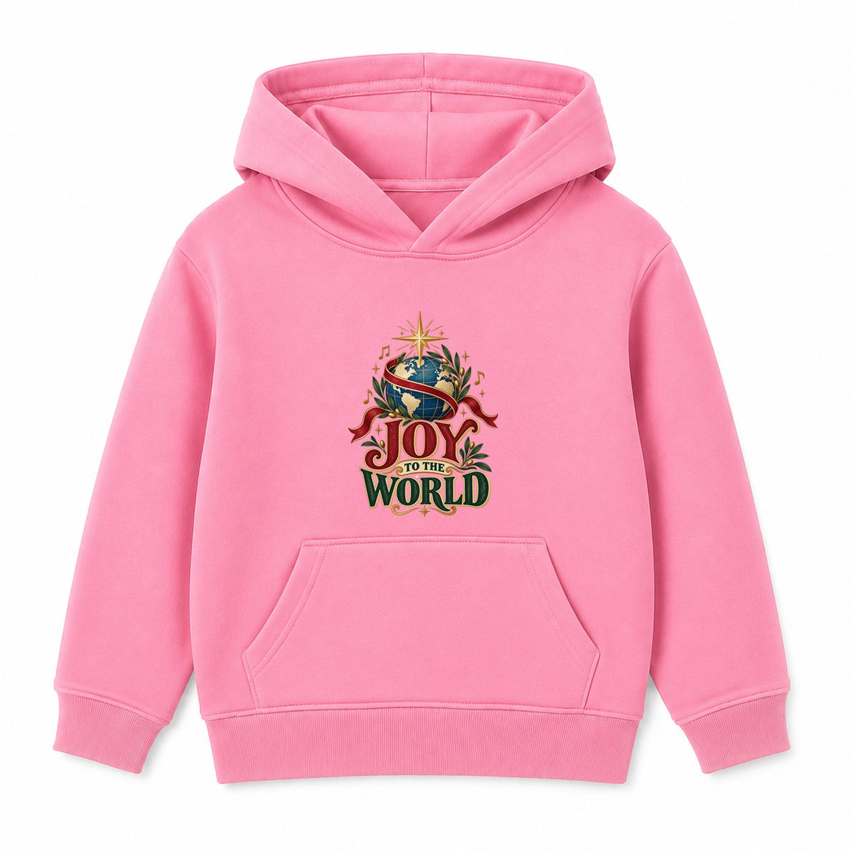 Joy To The World adult Christmas hoodie - Pink