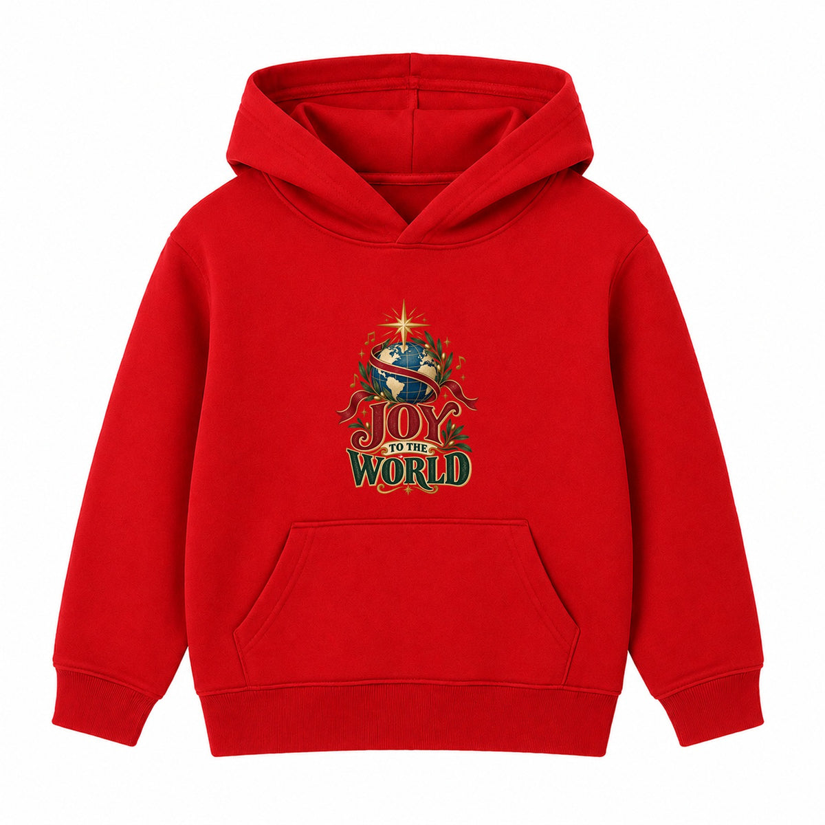 Joy To The World adult Christmas hoodie - Red