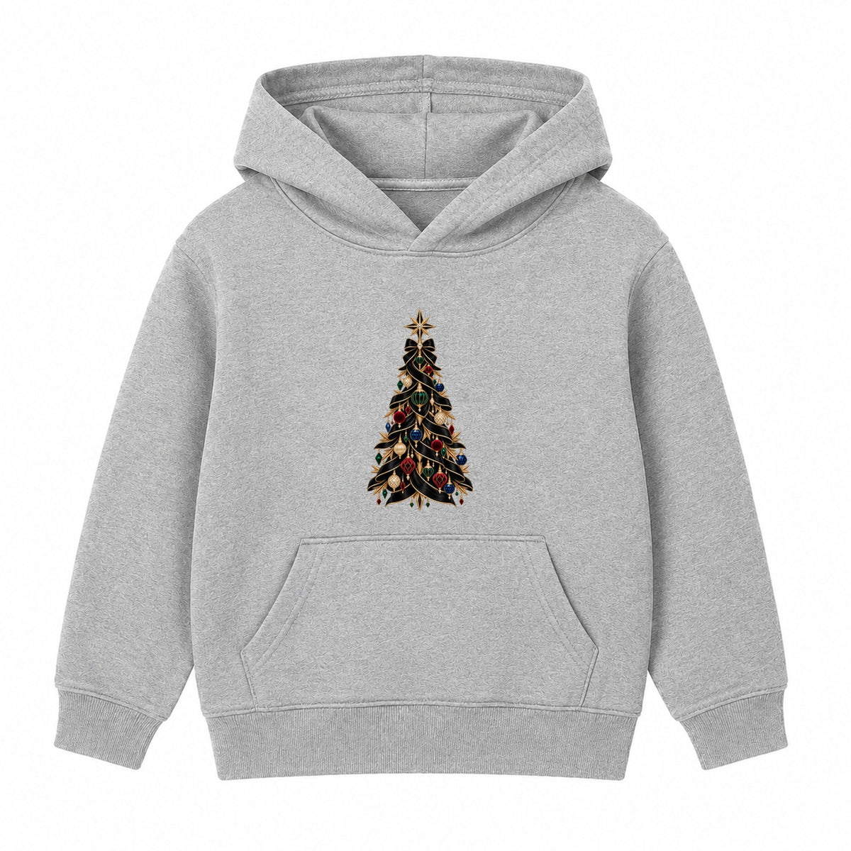 Art Deco Tree adult Christmas hoodie - Heather Grey
