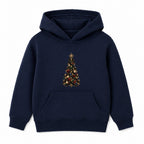 Art Deco Tree adult Christmas hoodie - Navy