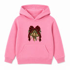 Velvet Bow Bells adult Christmas hoodie - Pink