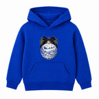 Blue Toile Bauble adult Christmas hoodie - Royal Blue