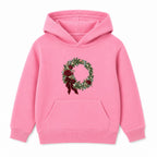 Burgundy Rose Wreath adult Christmas hoodie - Pink