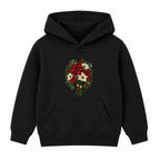 Poinsettia Bouquet adult Christmas hoodie - Black