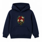 Poinsettia Bouquet adult Christmas hoodie - Navy