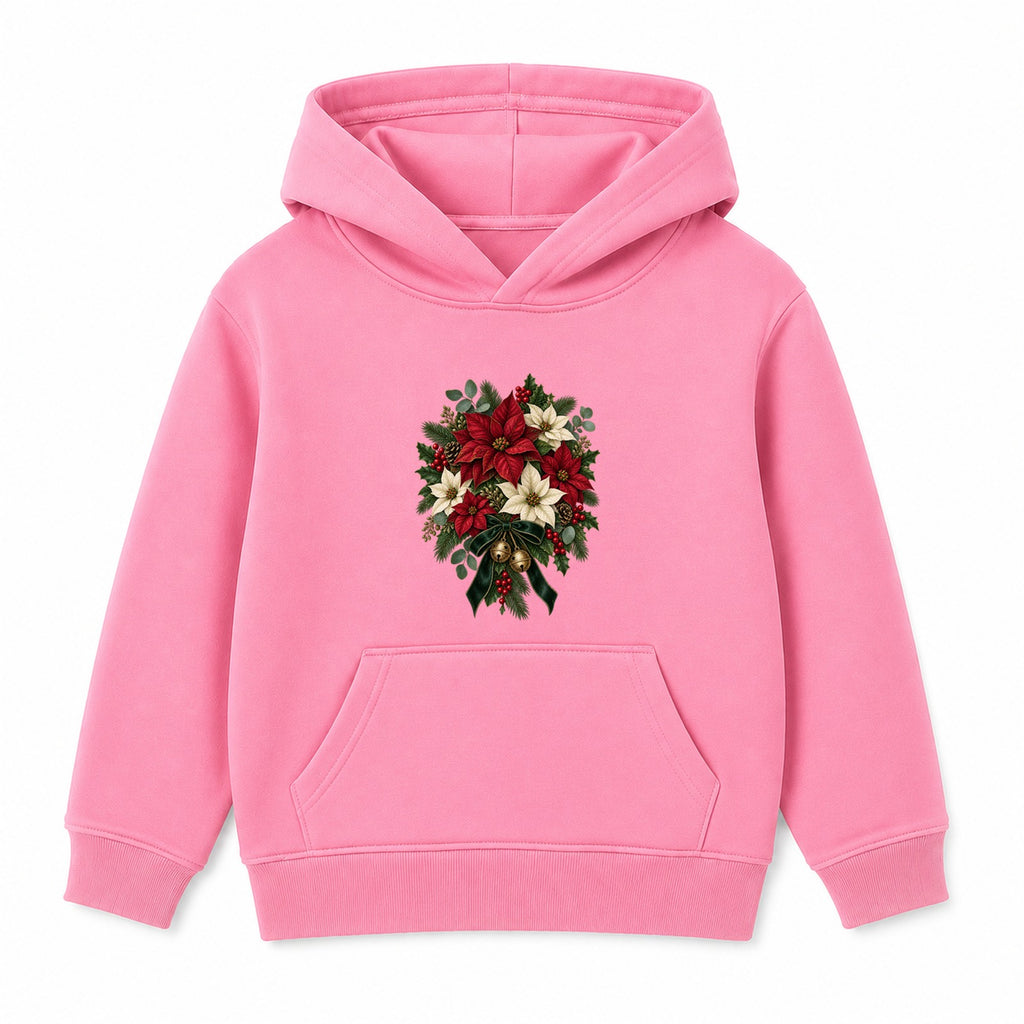 Poinsettia Bouquet adult Christmas hoodie - Pink