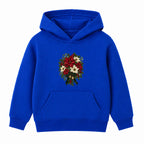 Poinsettia Bouquet adult Christmas hoodie - Royal Blue