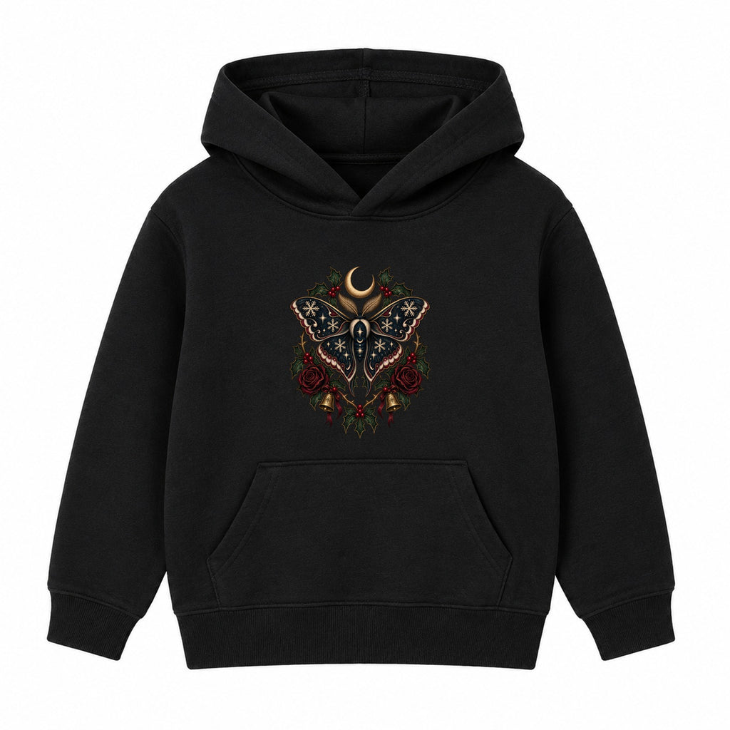 Gothic Christmas Moth adult Christmas hoodie - Black