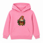 Christmas Robin adult Christmas hoodie - Pink