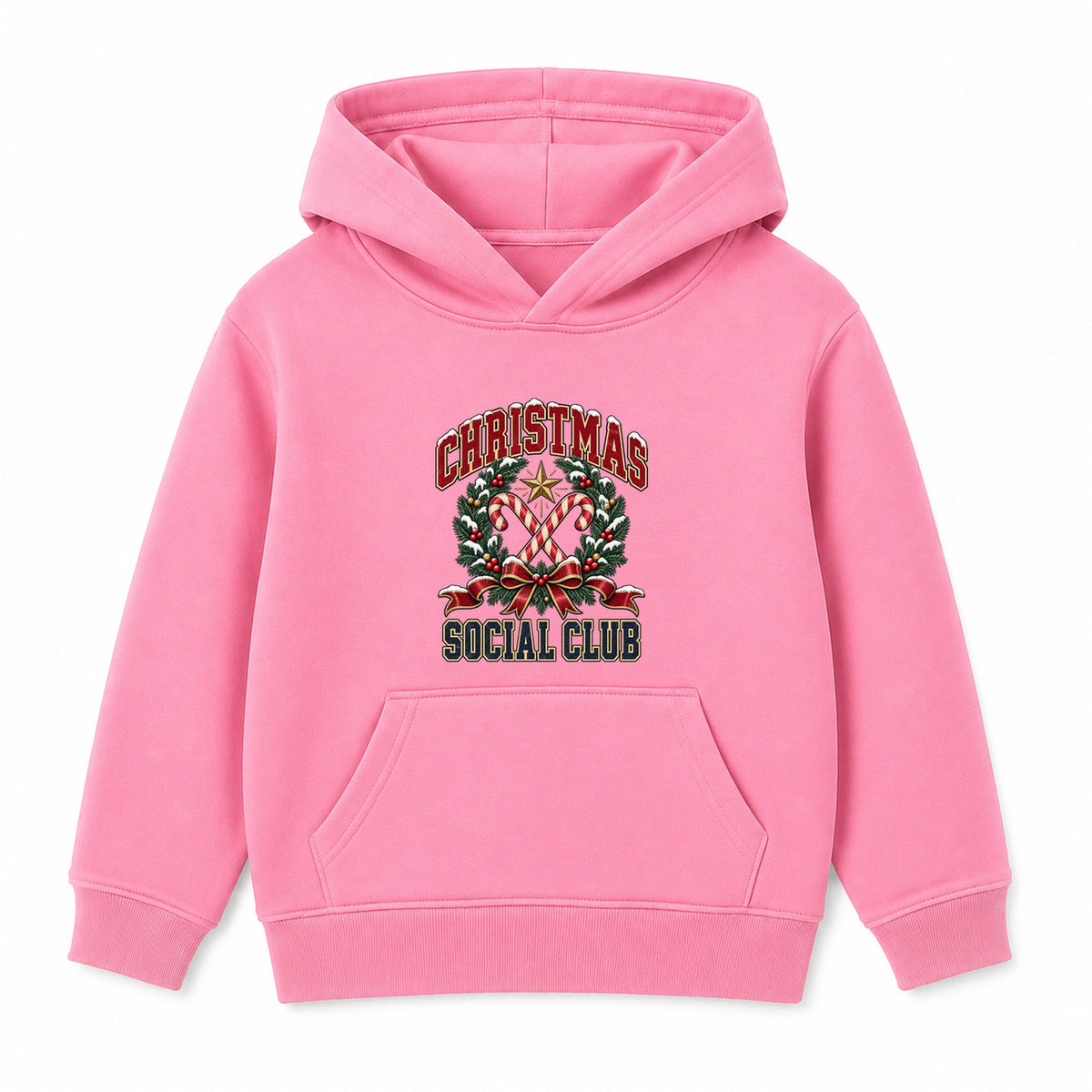 Christmas Social Club adult Christmas hoodie - Pink
