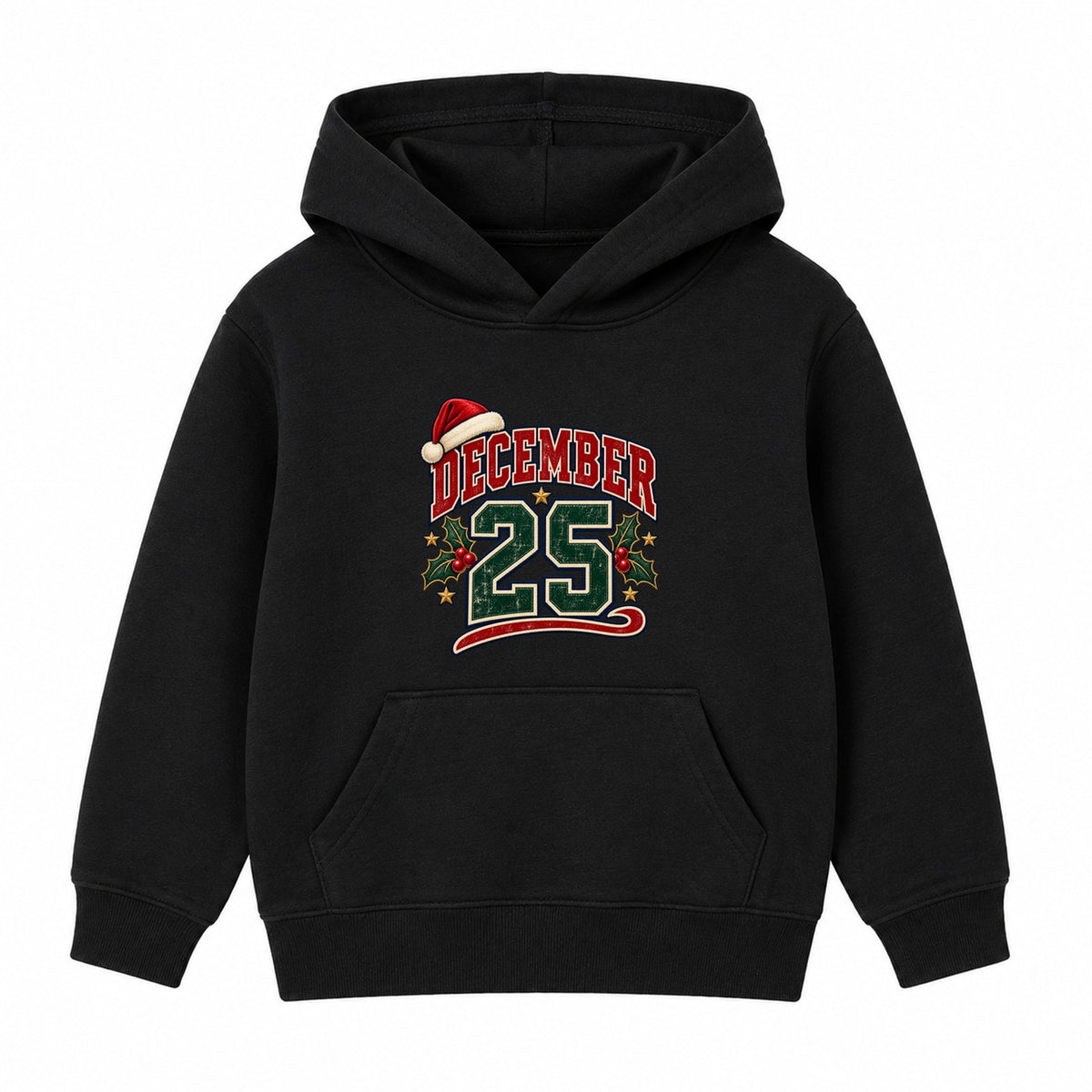 December 25 adult Christmas hoodie - Black