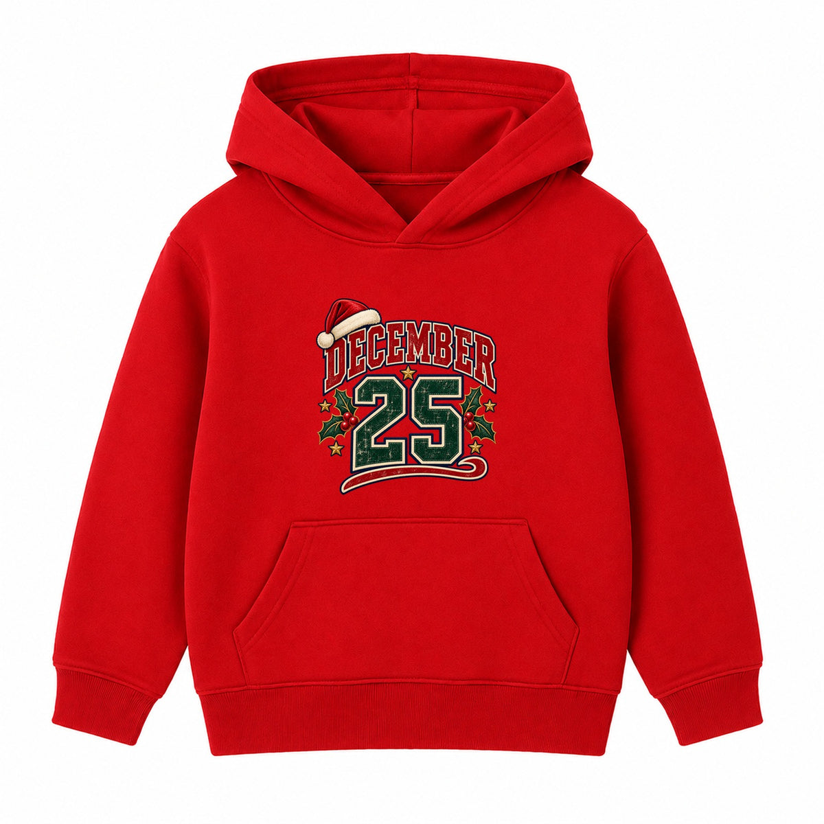 December 25 adult Christmas hoodie - Red