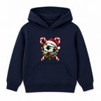 Santa Hat Football kids Christmas hoodie - Navy