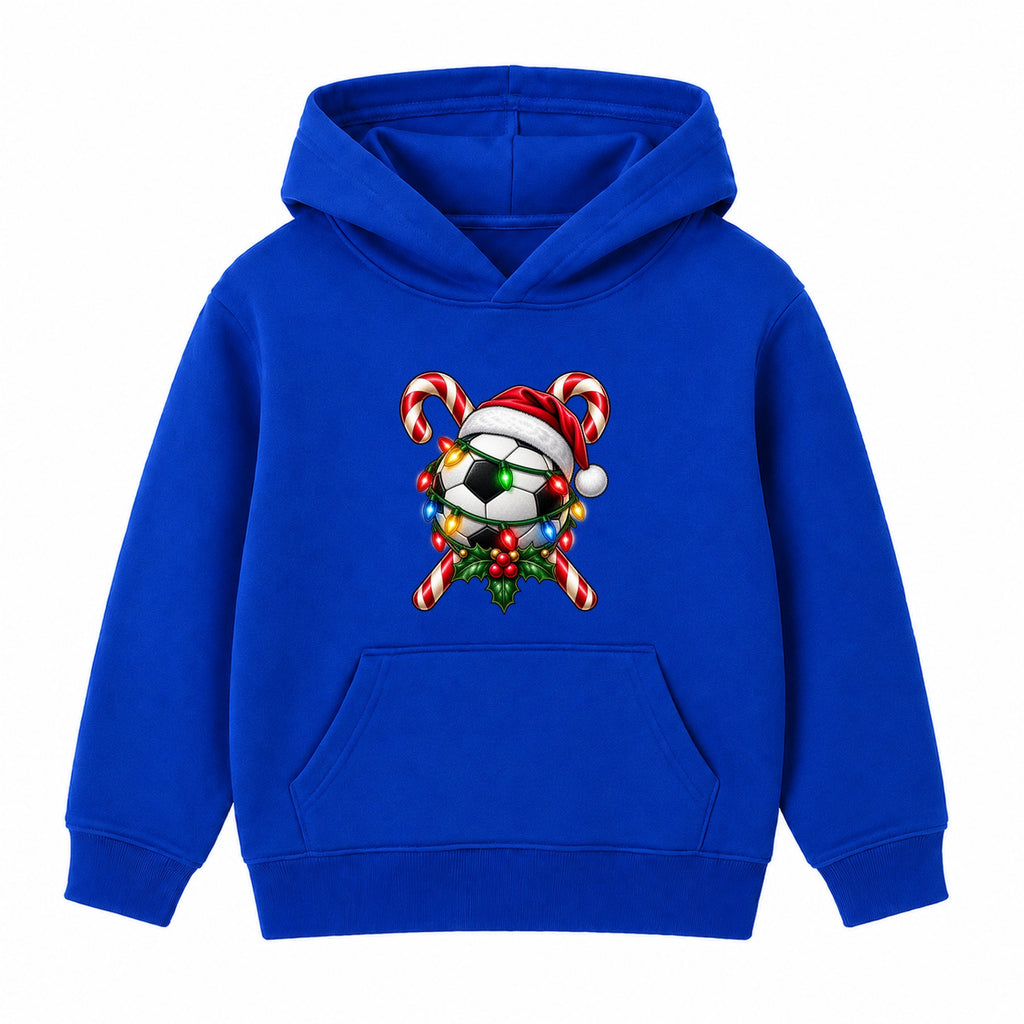 Santa Hat Football kids Christmas hoodie - Royal Blue