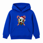 Santa Hat Football kids Christmas hoodie - Royal Blue